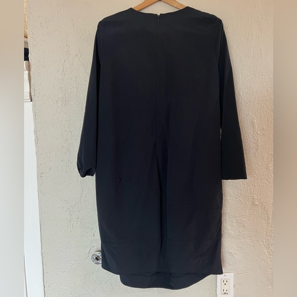 COS Navy Asymmetrical Tiered Panel Dress - Picture 10 of 16